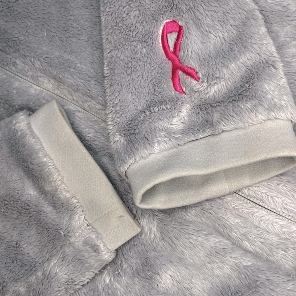 The North Face Jacket Womens Medium Full Zip Fleece Pink Breast Cancer Awareness - Picture 8 of 11
